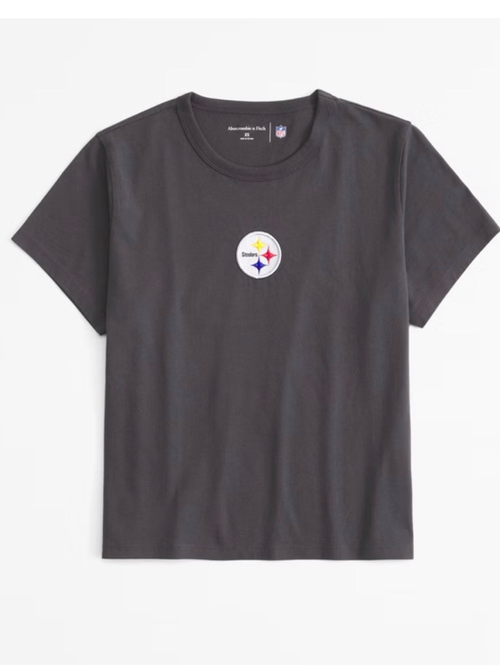 Abercrombie & Fitch Black Steelers Patch Tee |NWT